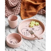 Done by Deer - Set per la Pappa in Silicone Alimentare - Amici del Mare