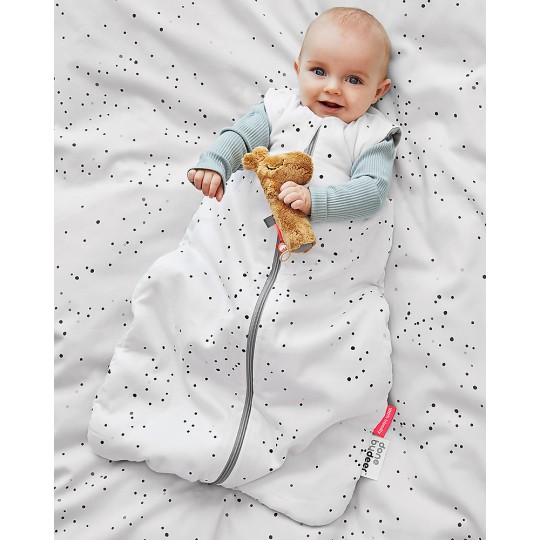 Done by Deer - Sacco Nanna Invernale, 90 cm - TOG 2.5, Dreamy Dots - Colore: Bianco