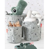 Done by Deer - Set 3 Cesti Portaoggetti Contour - Con Manici - Colore: Grigio