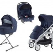 Inglesina - Sistema Quattro Trilogy + Huggy con telaio City bianco - Colore Inglesina: sailor blue