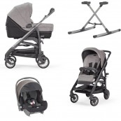 Inglesina - Sistema Quattro Trilogy + Huggy con telaio City ardesia - Colore Inglesina: antigua blue