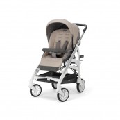Inglesina - Sistema Quattro Trilogy + Huggy con telaio City bianco - Colore Inglesina: bermuda beige