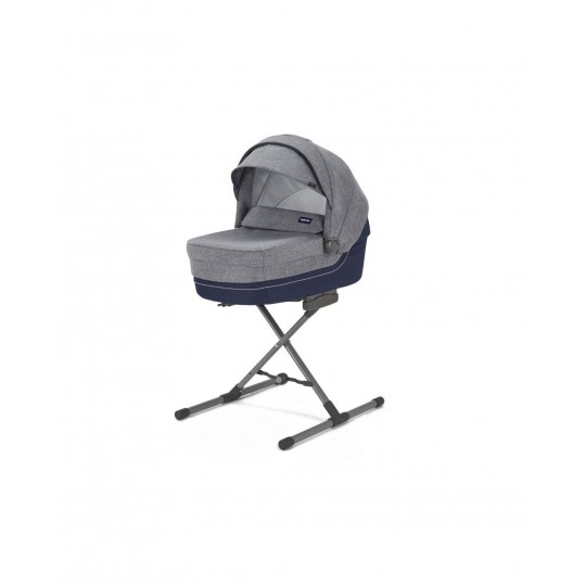 Inglesina - Sistema Quattro Trilogy + Huggy con telaio City bianco - Colore Inglesina: antigua blue