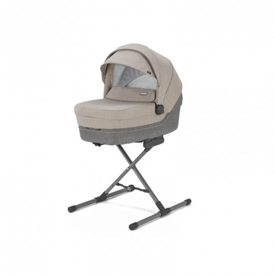 Inglesina - Sistema Quattro Trilogy + Huggy con telaio City bianco - Colore Inglesina: bermuda beige
