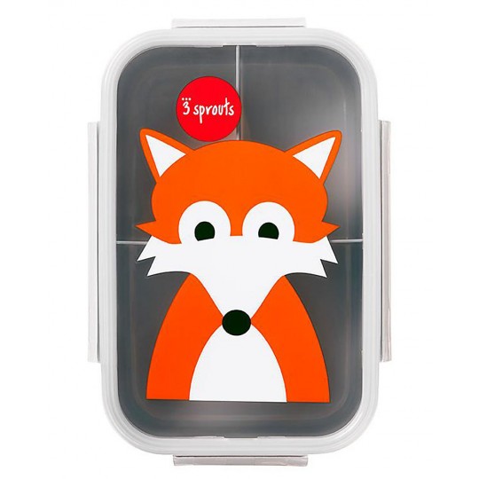 3 Sprouts - Porta Pranzo Bento 3 Scomparti - Disegno: Volpe
