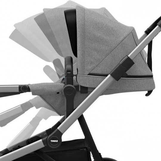 Duo passeggino Thule Sleek + Thule Bassinet (Passeggino + navicella) - Colore Thule: Grey melange