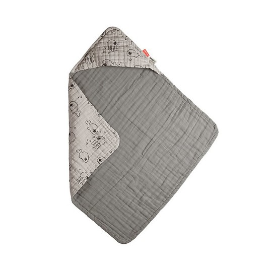 Done by Deer - Accappatoio triangolo SEA FRIENDS 70x70cm - Colore: Grigio