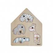 Done By Deer - Gioco a Incastro in Legno Peg - Disegno: Amici di Deer