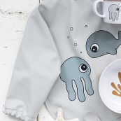 Dony by Deer - Bavaglino con Maniche Sea Friends 6-18MESI - Colore: Grigio