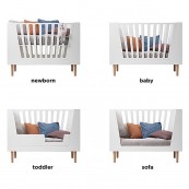 Done By Deer - Lettino Trasformabile 4in1 con Sbarre - 60x120 cm - Colore: Bianco
