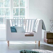 Done By Deer - Lettino Trasformabile 4in1 con Sbarre - 60x120 cm - Colore: Bianco