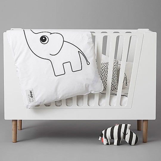 Done By Deer - Lettino Trasformabile 4in1 con Sbarre - 60x120 cm - Colore: Bianco