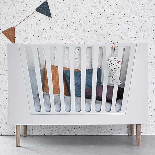 Done By Deer - Lettino Trasformabile 4in1 con Sbarre - 60x120 cm - Colore: Bianco