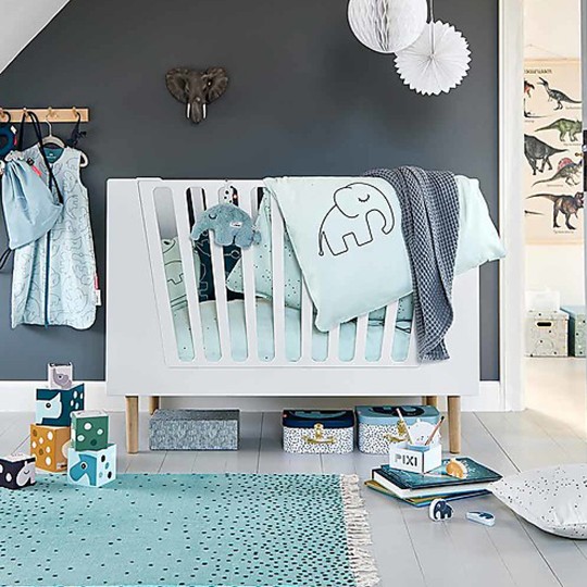 Done By Deer - Lettino Trasformabile 4in1 con Sbarre - 60x120 cm - Colore: Bianco