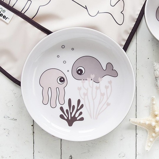 Done by deer - Mini-Piatto Yummy Sea Friends - Colore: Cipria