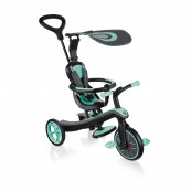 Globber - Explorer Trike 4in1 - da triciclo a balance bike - Colore: Menta