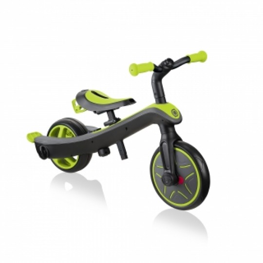 Globber - Explorer Trike 4in1 - da triciclo a balance bike - Colore: Lime