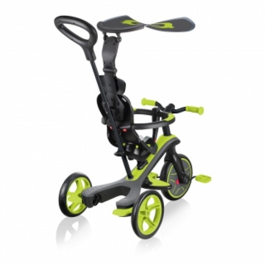 Globber - Explorer Trike 4in1 - da triciclo a balance bike - Colore: Lime