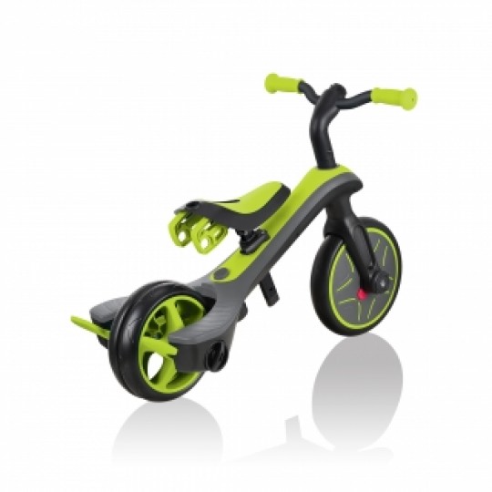 Globber - Explorer Trike 4in1 - da triciclo a balance bike - Colore: Lime