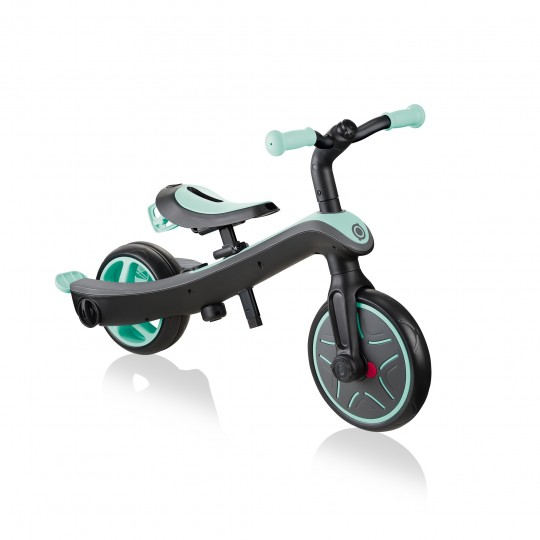 Globber - Explorer Trike 4in1 - da triciclo a balance bike - Colore: Menta