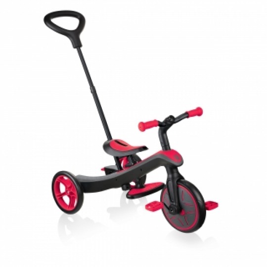 Globber - Explorer Trike 4in1 - da triciclo a balance bike - Colore: Rosso
