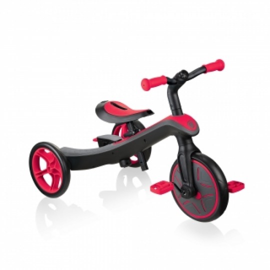 Globber - Explorer Trike 4in1 - da triciclo a balance bike - Colore: Rosso