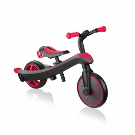 Globber - Explorer Trike 4in1 - da triciclo a balance bike - Colore: Rosso