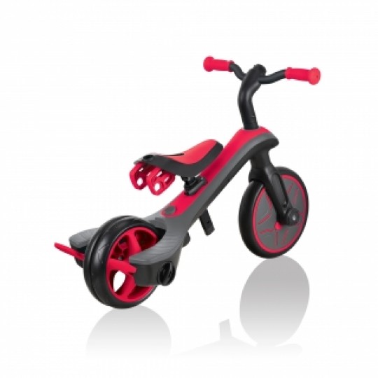 Globber - Explorer Trike 4in1 - da triciclo a balance bike - Colore: Rosso