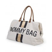 Childhome - Mommy Bag borsa fasciatoio 55x30x30 - Colori Childhome: Righe Nero Oro