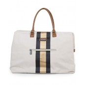 Childhome - Mommy Bag borsa fasciatoio 55x30x30 - Colori Childhome: Righe Nero Oro