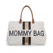 Childhome - Mommy Bag borsa fasciatoio 55x30x30 - Colori Childhome: Righe Nero Oro