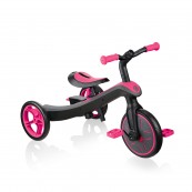 Globber - Explorer Trike 4in1 - da triciclo a balance bike - Colore: Rosa