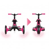 Globber - Explorer Trike 4in1 - da triciclo a balance bike - Colore: Rosa