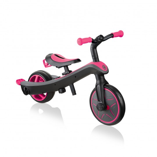 Globber - Explorer Trike 4in1 - da triciclo a balance bike - Colore: Rosa