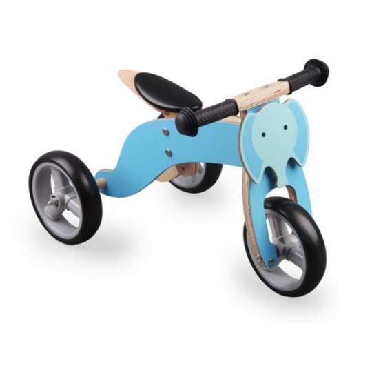 Udeas - Bici senza pedali cavalcabile 2 in 1 - Colore: Elefante azzurro