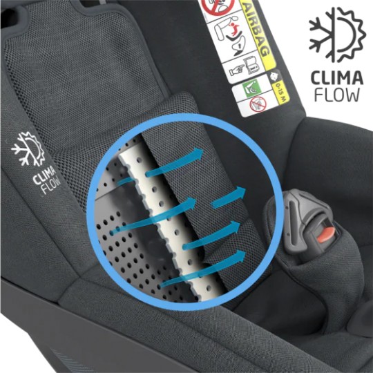Maxi Cosi - Seggiolino auto I-Size Pearl 360° 40-105cm - Colore Maxi - Cosi: Authentic Graphite