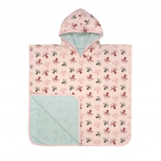 Lässig - Poncho e telo da spiaggia Reversibile - Colori Lässig: octopus rose
