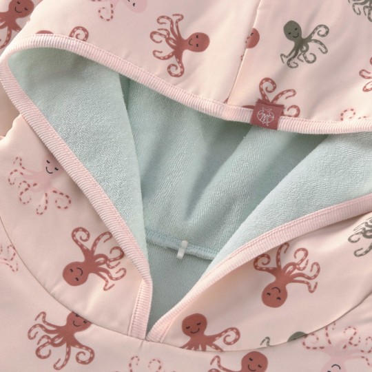 Lässig - Poncho e telo da spiaggia Reversibile - Colori Lässig: octopus rose