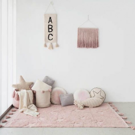 Lorena Canals - Washable Rug hippy Stars Nude Vintage 120x75 - Versioni Lorena Canals: Natural