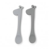 DONE BY DEER - SET 2 CUCCHIAI BABY PEEKABOO Raffi - Colore: Grigio