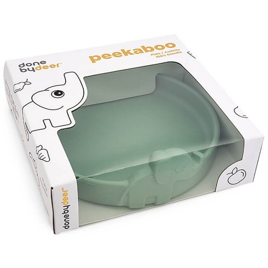 Done by Deer - Piatto Antiscivolo in silicone alimentare - Peekaboo