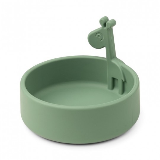 DONE BY DEER - PIATTO ANTI-SCIVOLO IN SILICONE ALIMENTARE PEEKABOO RAFFI - Colore: Verde