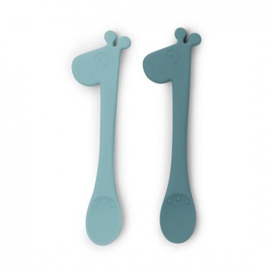 DONE BY DEER - SET 2 CUCCHIAI BABY PEEKABOO Raffi - Colore: Blu