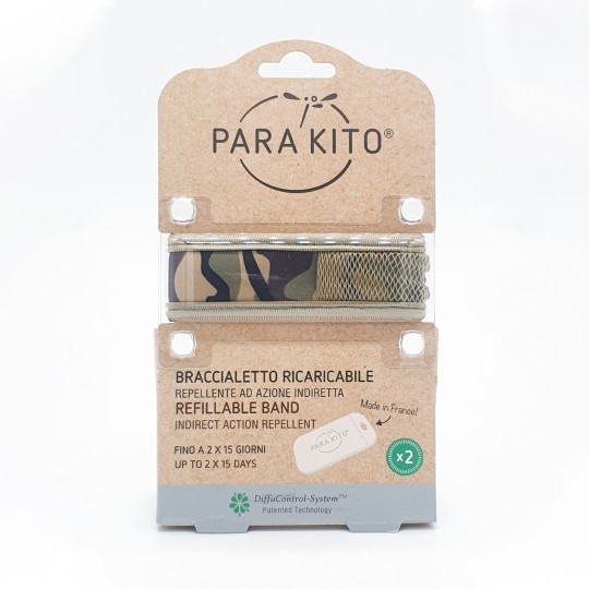 Parakito - Bracciale Adulto antizanzare - Colori Parakito: Camouflage