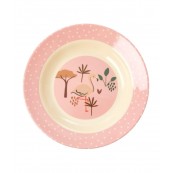 Rice - Piatto fondo in melamina - Colore Rice: Pink jungle animals