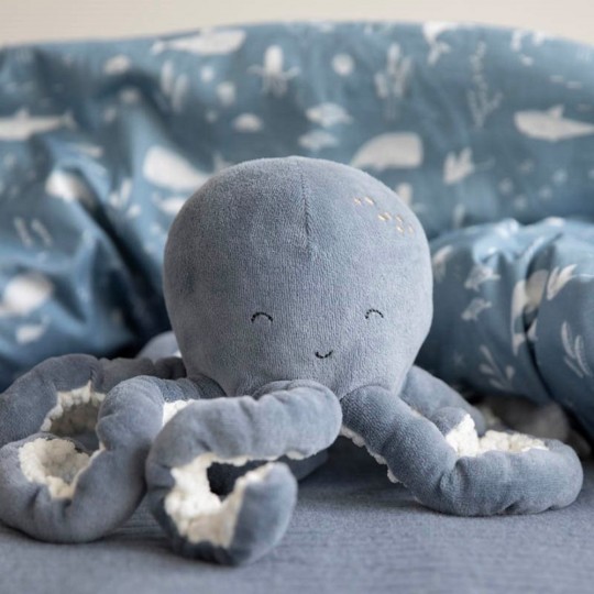 LITTLE DUTCH - Gioco di peluche morbido Octopus - Colore: Blu