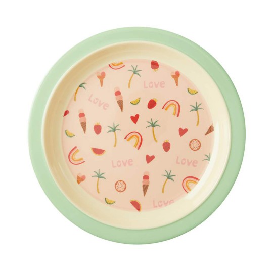 Rice - Piatto piano in melamina - Colore Rice: Soft pink you go girl