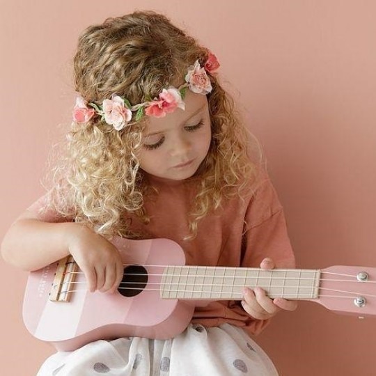 Little Dutch - Chitarra per bambini in legno - Colore: Rosa