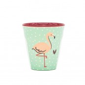 Rice - Bicchiere piccolo in melamina - Colore Rice: Jungle Flamingo