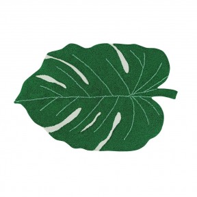 Lorena Canals - Tappeto lavabile Foglia Verde Monstera 120x160